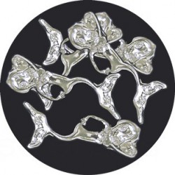 Ozdoba metalowa - srebrna syrena