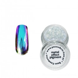 Pigment metaliczny / chrom - 01 - błękitny z różowym - efekt lustra