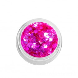 konfetti płatki hexagoalne holograficzne magenta